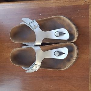 Silver Birkenstock Sandal